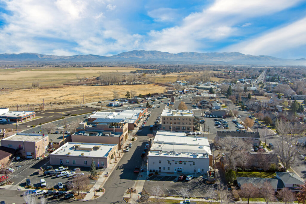 aerial view of gardnerville